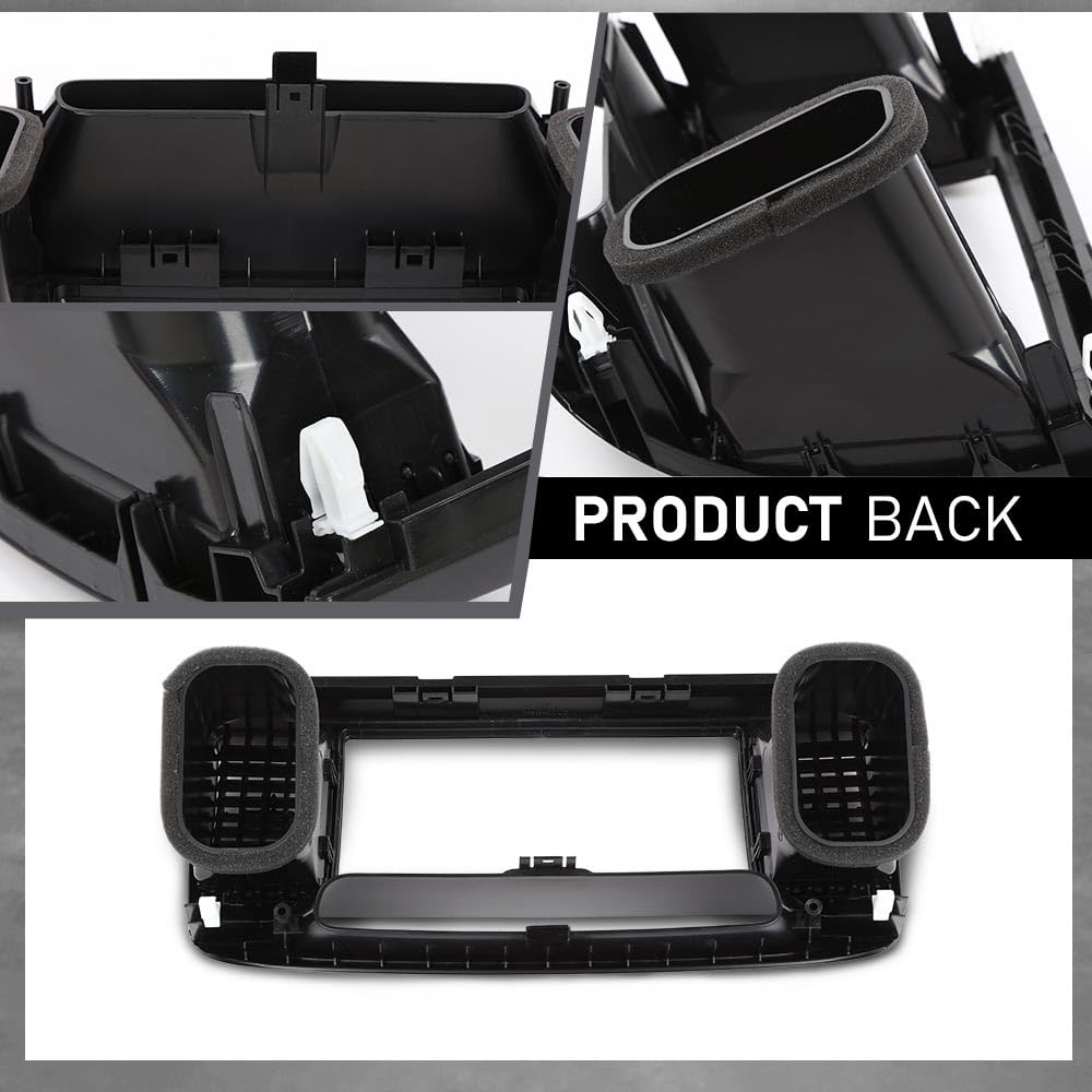 G-PLUS Center Dash Radio Bezel AC Air Vents Upper Trim Compatible with Toyota Camry 2002-2006 Black