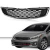 G-PLUS Front Upper Bumper Grille Grill Chrome & Black Compatible with Kia Forte5 Hatchback EX LX 2017 2018 86350-A7810, 86350A7810, 86350A7830, 86350-A7830