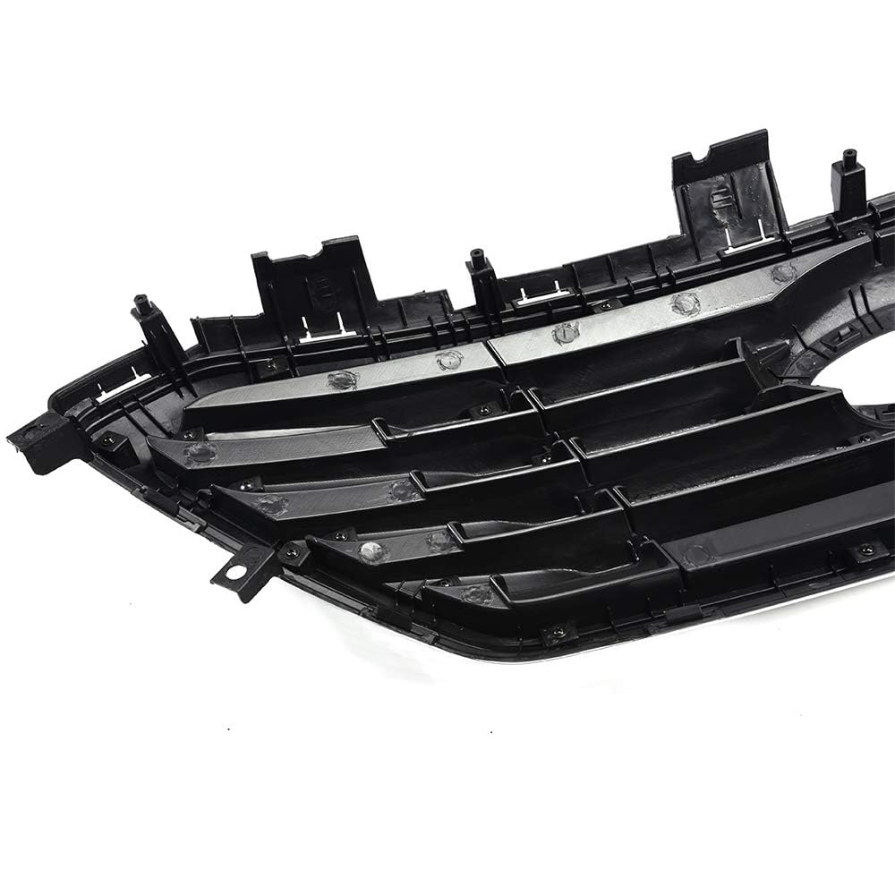 G-PLUS Front Bumper Upper Grille Insert, Compatible with Hyundai Sonata 2015 2016 2017 2015-2017 Chrome Grill Replacement (Black)
