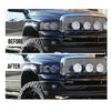 G-PLUS Chrome Housing Amber Corner Headlight Lamps Cover Smoke Compatible with 2002-2005 Dodge Ram 1500/2003-2005 Dodge Ram 2500 3500 55077121AF 55077120AF 55077121AG 55077120AG