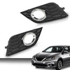G-PLUS Front Bumper Fog Light Lamp Frame Covers w/Hole Compatible with Nissan Sentra 2016-2019 622564AF0B 622574AF0B NI1039142 NI1038142 LH&RH