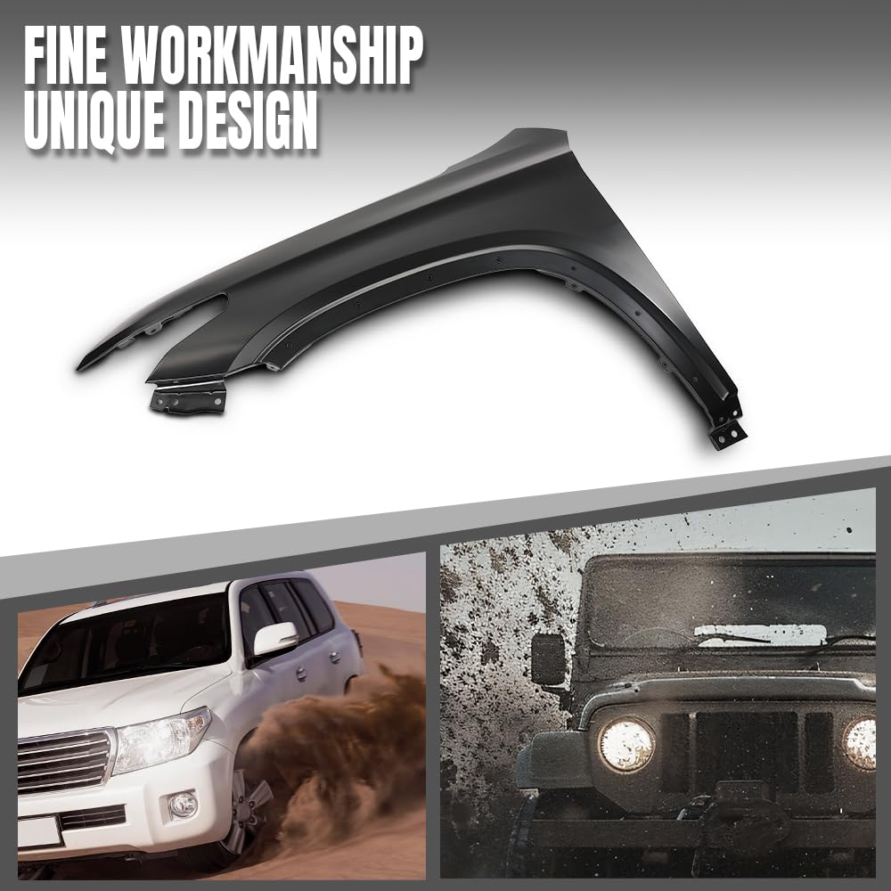 G-PLUS Front Left Driver Fender Compatible with Chevy Traverse L 2018-2021 / True North 2019-2023 Fit Chevy Traverse 2018-2023 84679031, GM1240409 Black