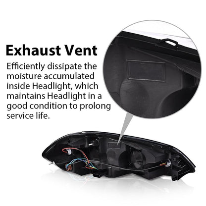 G-PLUS Headlights Assembly Fit Chevy Monte Carlo 2006 2007/Chevy Impala 2006-2013/Chevy Impala Limited 2014 2015 2016 Headlamps W/o Bulbs Smoky Lens Black Housing Clear Reflector,faros delanteros