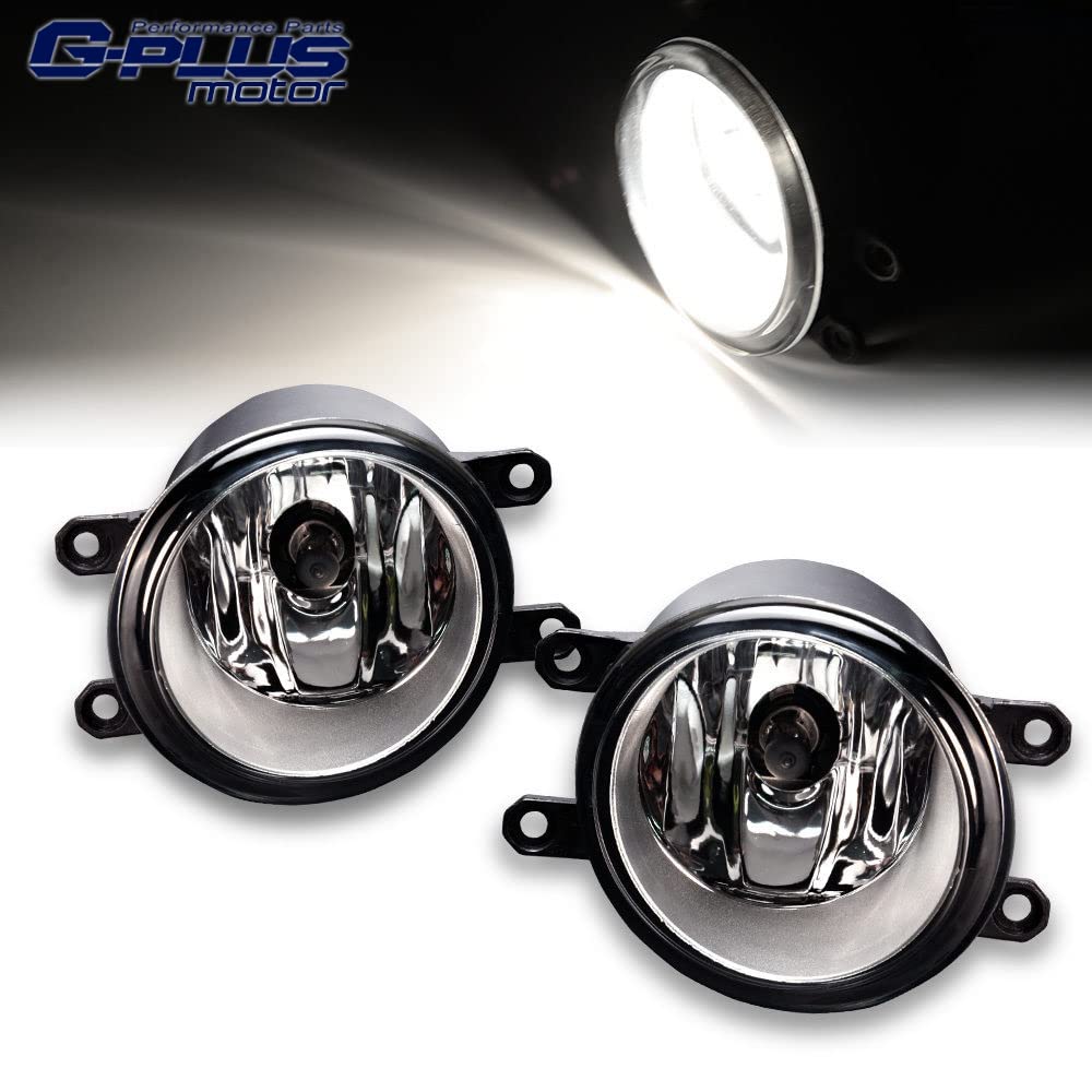 G-PLUS Front Bumper Fog Lights Compatible with Toyota Camry Corolla Yaris Lexus Clear Driving LH&RH Side Fog Lamps neblineros para autos delantero faros antiniebla