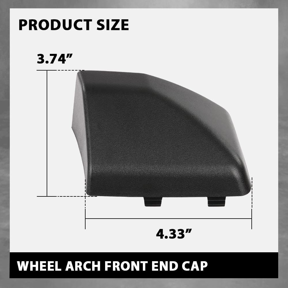 G-PLUS Right Rear Wheel Arch Front End Cap Compatible with Discovery 3 & 4 LR010625 Black