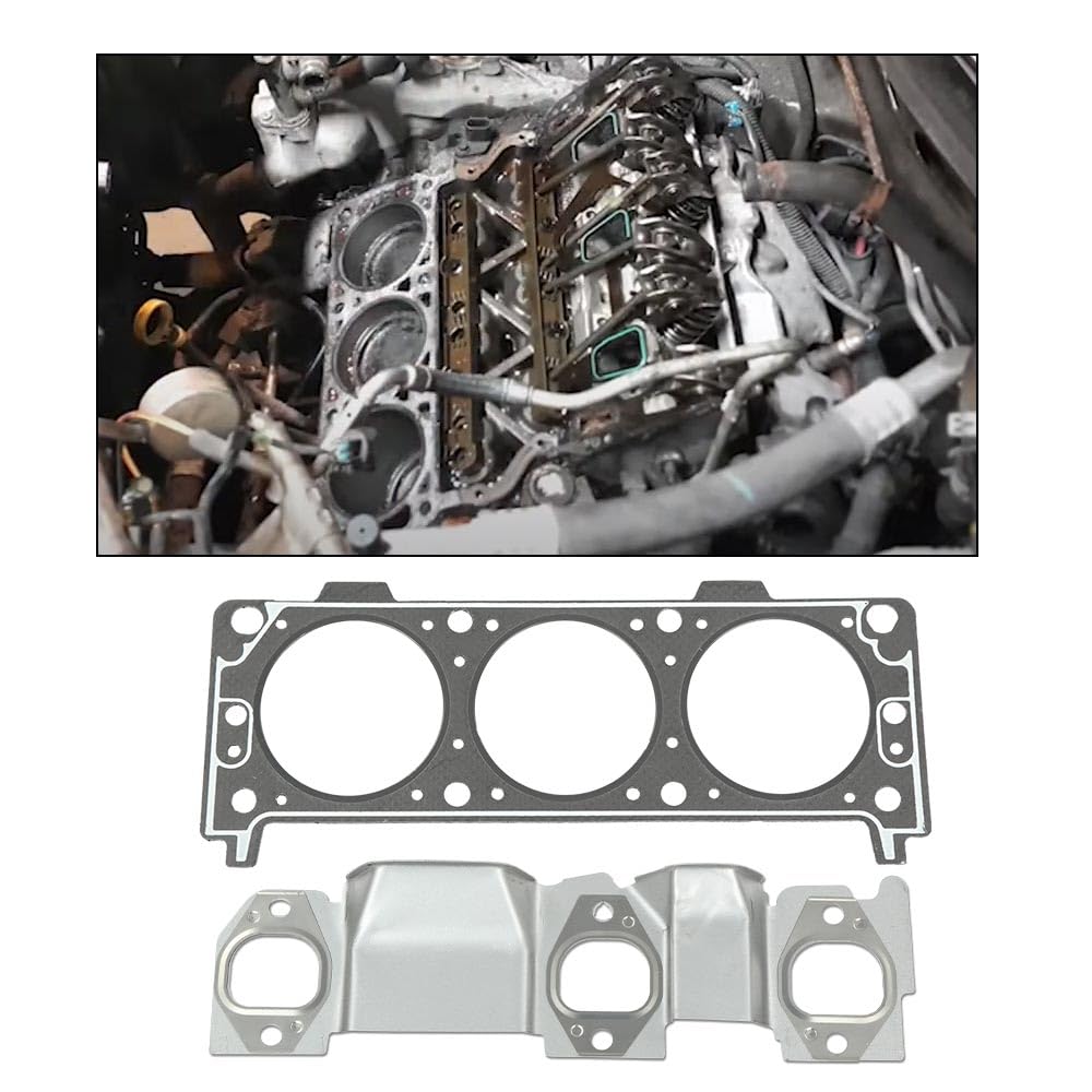 G-PLUS Head Gasket Set Compatible with Chevy Equinox 2005-2009 3.4L /Fit Pontiac Torrent 2006-2009 3.4L HS9071PT-3, ES72892