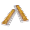G-PLUS Side Marker Turn Light Lenses Compatible with Chevy Malibu & El Camino 1978-1979 Clear & Amber Lens Gray Housing Side Marker Lamps Cover 913607 913608 5969443 5969445