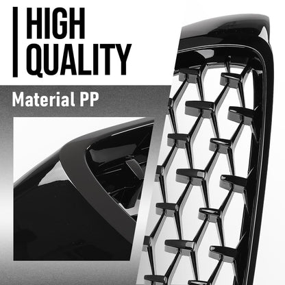 G-PLUS Front Upper Grille Compatible with BMW 4 Series F32 F33 F36 F82 2014 2015 2016 2017 2018 Glossy Black