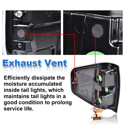 G-PLUS LED Tail Lights Assembly Compatible with Ford F150 2009-2014 Pickup,Rear Tail Lamps Clear Lens Black Housing Left Driver & Right Passenger Luces Traseras BL3Z13405B