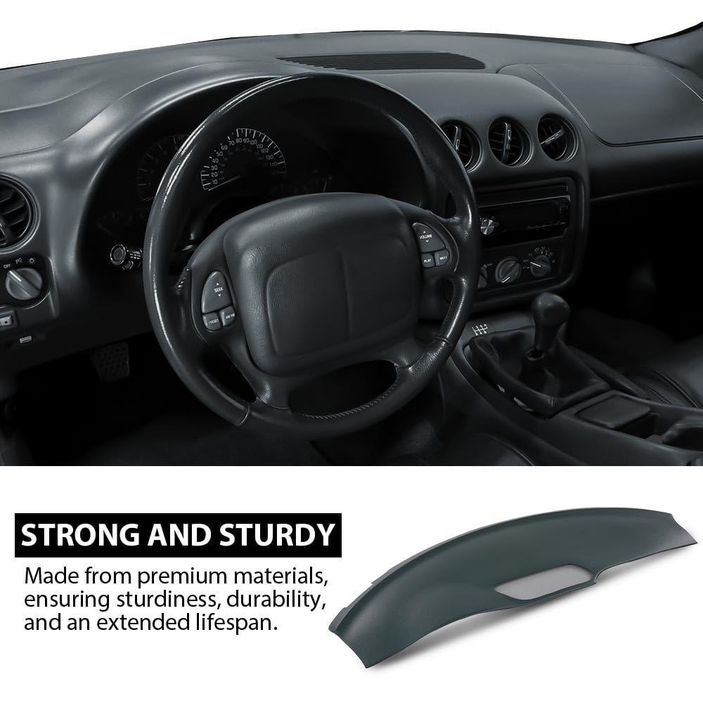 G-PLUS TPE Dark Gray Dash Cover Compatible with Pontiac Firebird 1993-1996 18-925-DGR