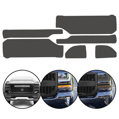 G-PLUS Precut Vinyl Tint Cover Compatible with 2016 2017 2018 Chevy Silverado Headlights Headlamps (35% Light Smoke)