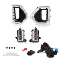 G-PLUS LED Fog Lights for GMC Sierra 1500 Denali SLT AT4 2019-2021 Pair Side View