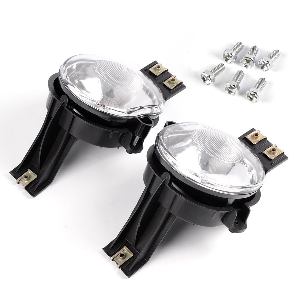 G-PLUS Compatible with Dodge Ram 1500 02-08 / Fit Dodge ram 2500 ram 3500 2003-2009 / Fit Dodge Durango 2004-2006 Glass Bumper Fog Lights Driving Lamps+Bezel