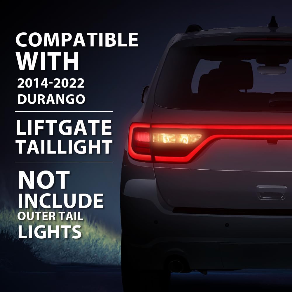 G-PLUS Liftgate Taillight Lamps w/Camera Hole Compatible with Dodge Durango 2014-2022 68453659AB 68453659AA 68155950AJ 68155950AI