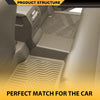 Floor Mats Fit Chevy Silverado 1500 Double Cab 2019-2024 All Weather Protection TPE Floor Liner Waterproof Cargo Liner 1st & 2nd Row Beige 2PCS, alfombras para carro