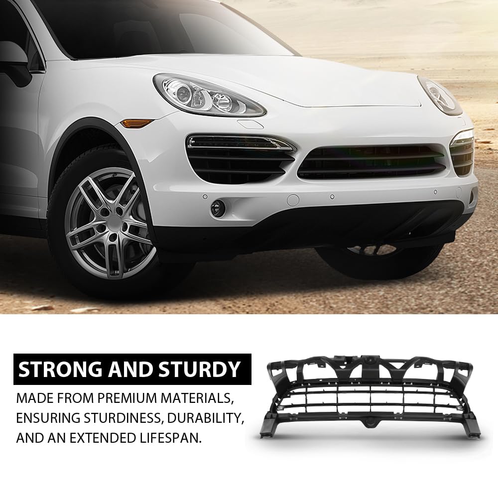 G-PLUS Front Bumper Face Bar Grille, Compatible with Porsche Cayenne 2011-2014, 95850568301, PO1036107