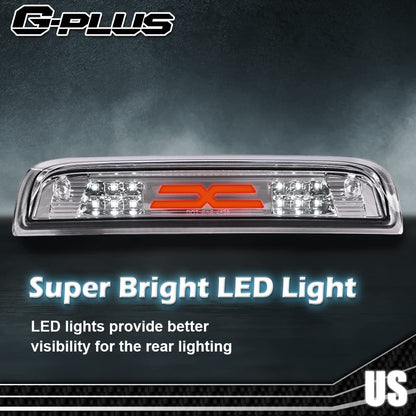G-PLUS LED Third 3rd High Mount Stop Light X Brake Light Compatible with 2014-2020 GMC Sierra 1500 /Chevy Silverado 1500 2019 GMC Sierra 1500 Limited 23509162 20979071