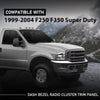 G-PLUS Dash Bezel Radio Cluster Trim Panel W/o Hole Compatible with Ford F250 F350 Super Duty 1999-2004 Brown