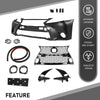 G-PLUS Rear Step Bumper Face Bar Compatible with Chevy Silverado 1500 1999-2006, Fit GMC Sierra 1500 1999-2007, GM1102412, 88944059, Black