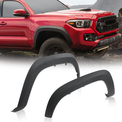 G-PLUS Fender Flares Front Driver and Passenger Side Compatible with Toyota Tacoma 2016 2017 2018 2019 2020 2021 Fender Flares Moulding Trim Wheel Opening Molding Set 7587104060 TO1291109C TO1290109C