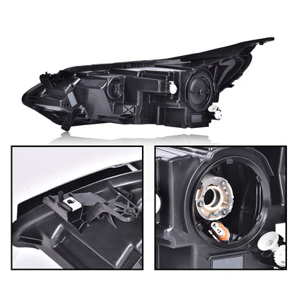 G-PLUS LED Headlight Assembly Compatible with Chevy Equinox 2018 2019 2020 w/Factory HID/Xenon,Passenger Right Headlamp Clear Lens Black Housing Amber Reflector Bumper Headlamps,faros delanteros