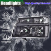 G-PLUS Headlights Assembly Fit Chevy Colorado/GMC Canyon 2004-2012,Fit Isuzu i-280 i-350 2006/Isuzu i-290 i-370 2007-2008 Headlamps Clear Lens Black Housing Clear Reflector,faros delanteros