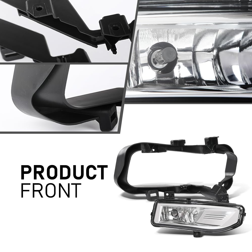 G-PLUS Front Bumper Fog Lights Fog Lamps & Wiring Harness Left&Right Side Compatible with Nissan Kicks 2017-2019 261508995A