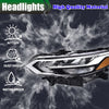 G-PLUS Headlights Assembly, Compatible with 2020-2021 Nissan Sentra Bumper Headlamps, Clear Lens Black Housing Amber Reflector,faros delanteros
