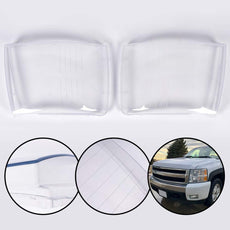 G-PLUS Headlight Lens Cover for Chevy Silverado 1500 2500HD 3500HD 2007-2013 Clear Close-up View