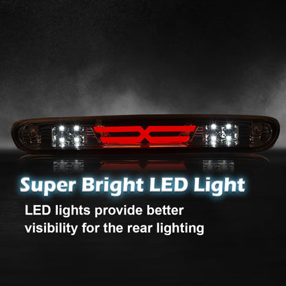 G-PLUS LED Third Brake Light Compatible With 07-14 Chevy Silverado/GMC Sierra,3RD LED Bar Brake/Cargo Light,Type X (Clear lens Chrome Housing Amber Reflector)
