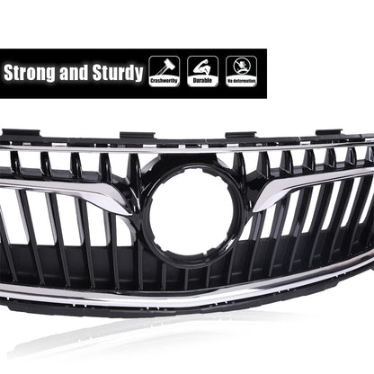 G-PLUS Front Bumper Grille Upper Black/Chrome Compatible with 2018-2020 Buick Regal TourX 39119344