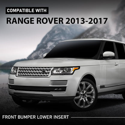 G-PLUS Front Bumper Lower Insert Trim Molding Silver Compatible with Land Rover Range Rover 2013-2017 LR038735