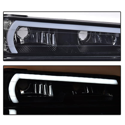 G-PULS Headlights Lights Fit Chevy Colorado/GMC Canyon 2004-2012,Fit Isuzu i-280 i-350 2006/i-290 i-370 2007-2008 Smoky Lens Black Housing Clear Reflector Bumper Headlamps,faros delanteros Assembly