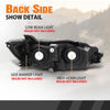 G-PLUS Headlight Assembly Front Headlamp Left Side Compatible with Toyota Camry 2015-2017 TO2503222, TO2502222, TO2503223, TO2502229, TO2503229,8111006860 Clear Lens Black Housing Amber Reflector