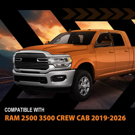 G-PLUS in-Channel Side Window Vent Visor Deflectors Rain Guards Fit Dodge Ram 1500 Quad Cab 2009-2018; Fit Dodge Ram 1500 Classic Quad Cab(EXCLUDES 1500 New Body Style) 2019-2024 4 PCS Smoky