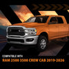 G-PLUS in-Channel Side Window Vent Visor Deflectors Rain Guards Compatible with Dodge Ram 2500 3500 Mega Cab/Crew Cab 2019-2026 Impact-Resistant PC 4 PCS Smoky