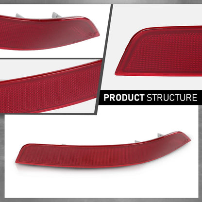 G-PLUS Rear Left Bumper Reflector Light, Compatible with Benz GL-Class X164 GL350 GL450 GL550 2010-2012, 1648201074, 164 820 10 74