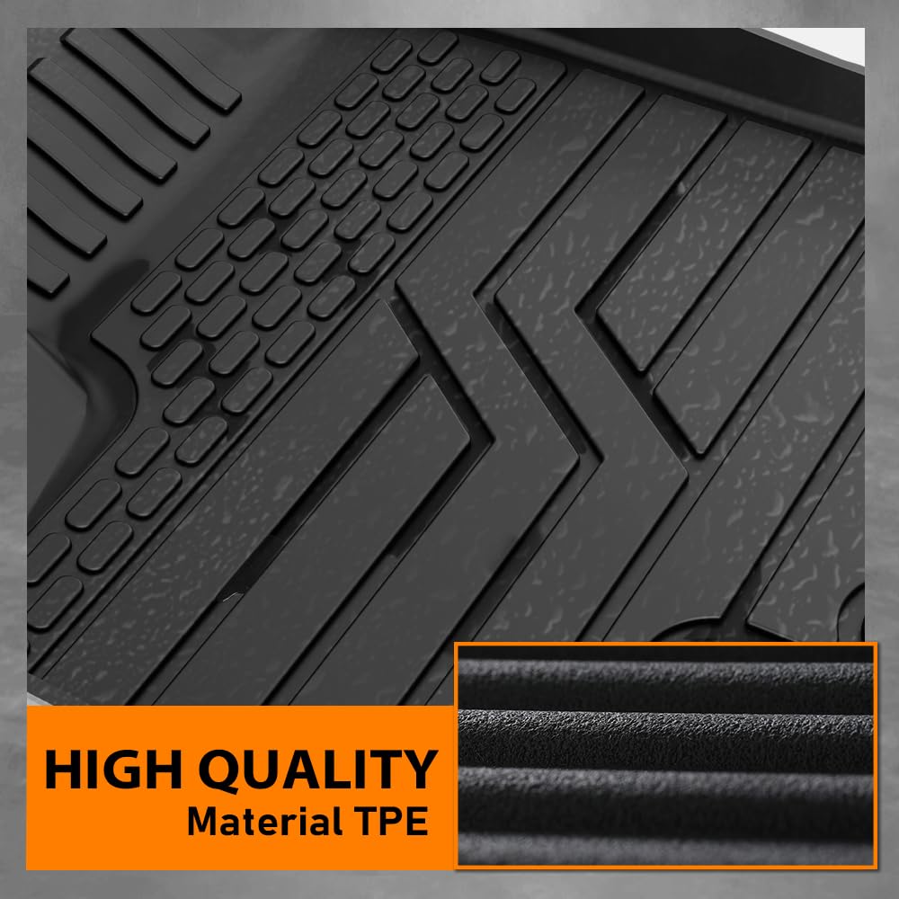 G-PLUS TPE Floor Mats Fit Nissan Pathfinder 2022-2026 7 & 8 Seats 1st & 2nd & 3rd Row & Trunk Mat Truck Accessories Cargo Liners All Weather Protection 5PCS Black Alfombras para Carro