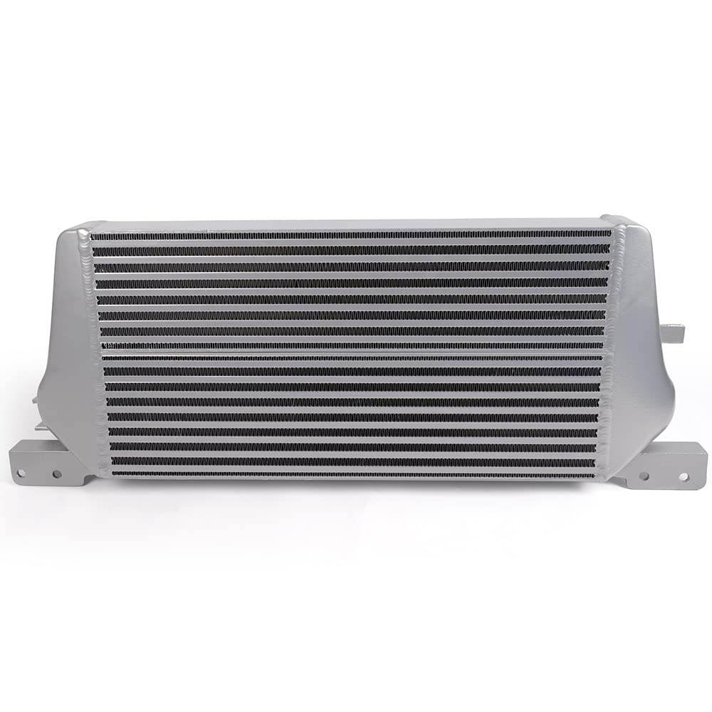 Performance Front Mount Aluminum Intercooler Compatible With Ford Mustang 2.3L EcoBoost 2015 2016 2017 Silver