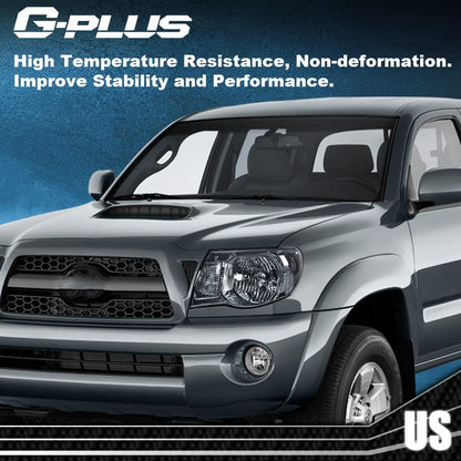 G-PLUS Headlights Assembly Compatible with Toyota Tacoma 2005 2006 20007 2008 2009 2010 2011 Bumper Headlamps Smoky Lens Chrome Housing Clear Reflector,faros delanteros