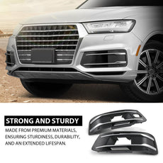 G-PLUS Fog Light Grille Cover 2PCS for Audi Q7 2016-2019 Additional Angle