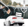 G-PLUS JDM Tsurikawa Ring Heart Subway Train Bus Car Handle Hand Straps Drift Charm,Rear Bumper Warning Ring (White)