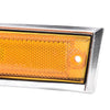G-PLUS Pair Front Side Marker Lights Assembly Compatible With Chevy Blazer 1981-1991 /GMC Jimmy C/K R Pickup Side Chrome Bezel Marker Lamps Orange Lens 915557,91555