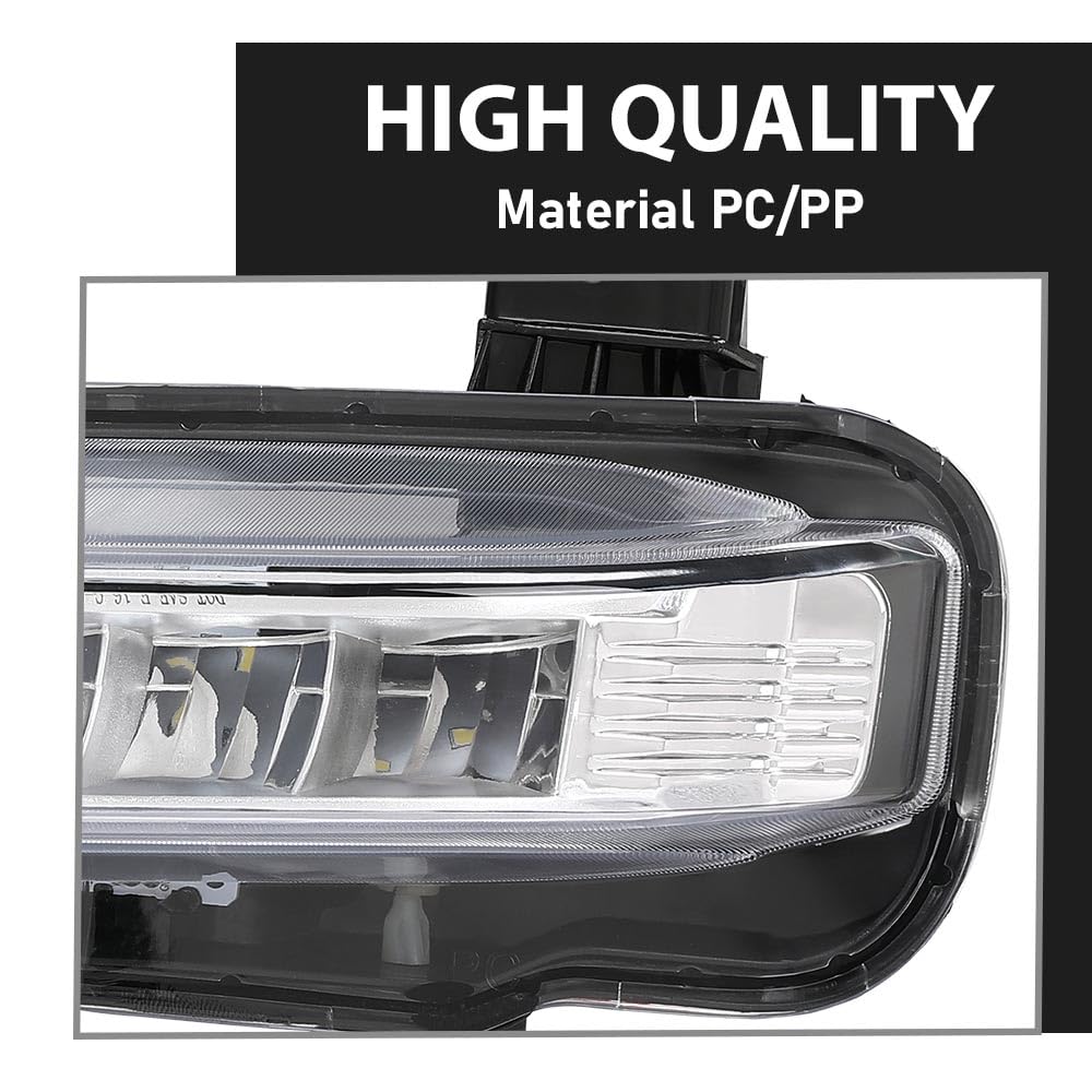 G-PLUS LED Front Left Fog Light Lamp Assembly, Compatible with Ford Explorer 2020-2024 (Except Timberline Model), Driver Side, LB5Z15201A, LB5Z15201B