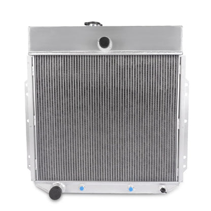 2 Row Core Aluminum Performance Racing Radiator Replacement For Ford F100 F250 F350 Pickup Truck L6 V8 AT/MT 1953 1954 1955 1956