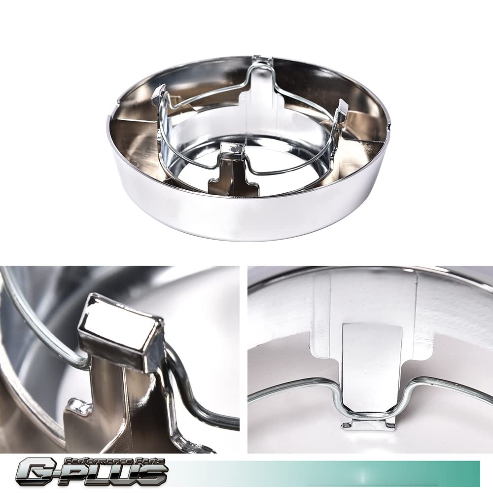 G-PLUS Front Wheel Center Cap Compatible with 94-08 4WD Van E150 E250 E350 F250 F350,Replacement Hub Cap Silver (2Pcs)