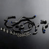 G-PLUS Silicone Radiator Hose Pipe Kit Clamps Compatible With Honda Civic/CRX EE EF/CR-X Base/DX/HF/Si 1988-1991,Black