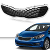 G-PLUS Front Bumper Grill Grille Assembly Chrome Mesh Style Compatible with Kia Forte SX/EX/LX 2014 2015 2016 KI1200156, 86350A7500