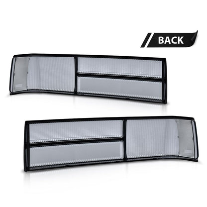 G-PLUS Taillight Taillamp Smoky Lens Left & Right Pair Set Compatible with Ford Mustang 1987-1993 E7ZZ13405A, E7ZZ13404A, FO2800168, FO2801168