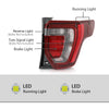 G-PLUS Tail Light Assembly Rear Brake Lamp Right Side Without Wiring Harness & Bulb Compatible with Ford Explorer 2016-2019 FB5Z13405A Faros Traseros Luces Traseras